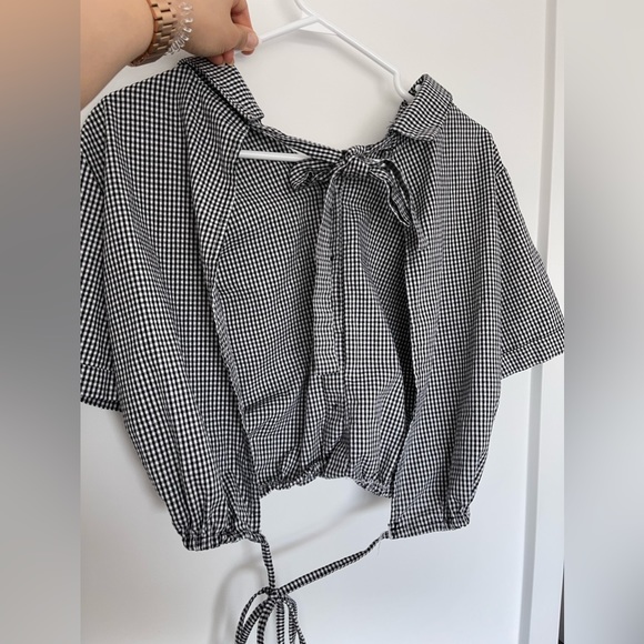 Gingham print crop top - Picture 2 of 2
